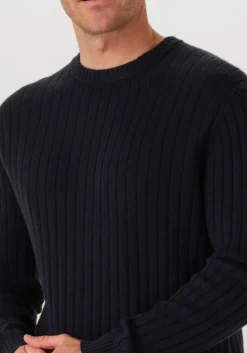 PROFUOMO e trui pullover crew neck wool blend donkerblauw Best