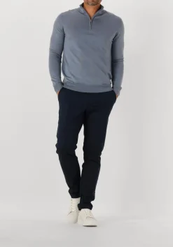 PROFUOMO e trui pullover half zip merino donkerblauw Hot