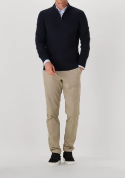 PROFUOMO e trui pullover half zip twinkle slub donkerblauw New