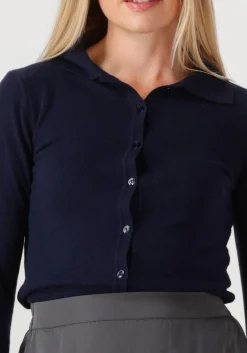 RESORT FINEST e vest polo short cardigan donkerblauw Discount