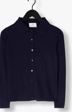 RESORT FINEST e vest polo short cardigan donkerblauw Discount