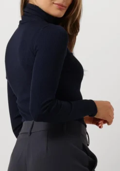 ROSEMUNDE e coltrui silk t-shirt w/ roller neck donkerblauw Hot