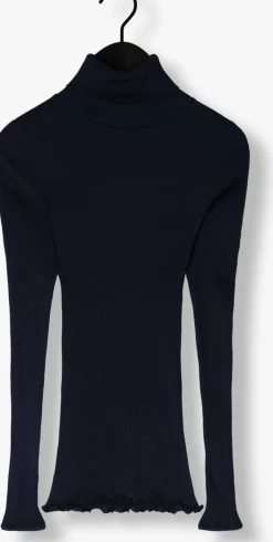 ROSEMUNDE e coltrui silk t-shirt w/ roller neck donkerblauw Hot