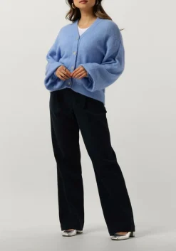 RUBY TUESDAY e wijde broek relena straight leg pants with zipper at side donkerblauw Online