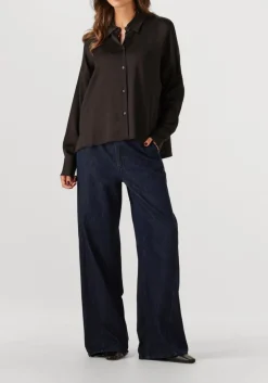 SECOND FEMALE e wide jeans olane denim jeans donkerblauw Discount