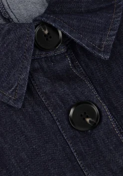 SECOND FEMALE e mini jurk dera denim tunic dress donkerblauw Online