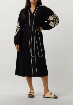 STELLA FOREST e midi jurk e24ro012 donkerblauw New