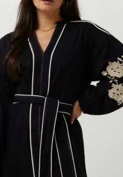 STELLA FOREST e midi jurk e24ro012 donkerblauw New