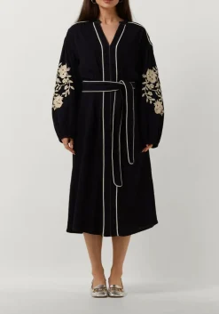 STELLA FOREST e midi jurk e24ro012 donkerblauw New