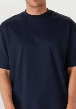 VALENZA e t-shirt 1026 interlock supima oversized t shirt donkerblauw Outlet