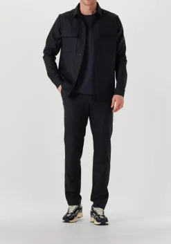 WAHTS e overshirt ewen stretch wool donkerblauw Online
