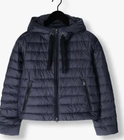 WOOLRICH e leren jas quilted hooded jacket donkerblauw Sale