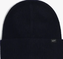 WOOLRICH e muts knitted ribbed beanie donkerblauw Sale