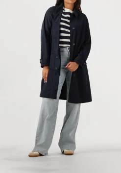 WOOLRICH e parka's summer trench donkerblauw Best