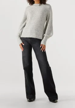 7 FOR ALL MANKIND donkergrijze wide jeans modern dojo donkergrijs