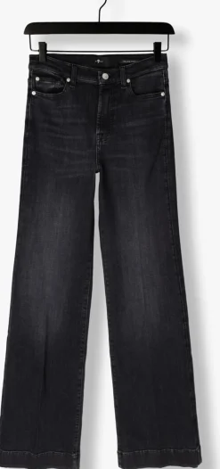 7 FOR ALL MANKIND donkergrijze wide jeans modern dojo donkergrijs