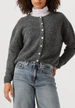 AMERICAN VINTAGE donkergrijze vest vitow cardigan donkergrijs Hot