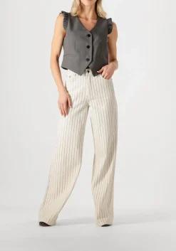 CO'COUTURE donkergrijze gilet liane frill tailor vest donkergrijs Best