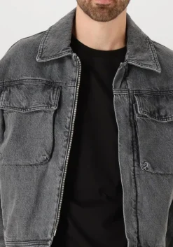 FILLING PIECES donkergrijze spijkerjas denim jack washed donkergrijs Sale