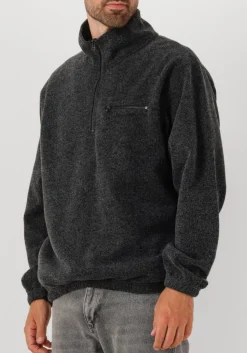 FORÉT donkergrijze forét trui elm half zip sweatshirt donkergrijs Online