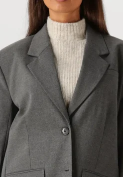 GESTUZ donkergrijze blazer gzpaula melange oz blazer donkergrijs Outlet