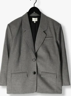 GESTUZ donkergrijze blazer gzpaula melange oz blazer donkergrijs Outlet