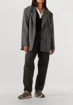GESTUZ donkergrijze blazer gzpaula melange oz blazer donkergrijs Outlet