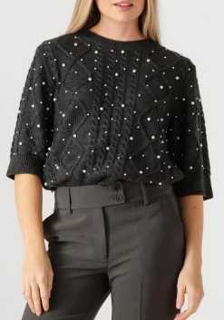 GESTUZ donkergrijze trui gztaiba deco pullover donkergrijs New