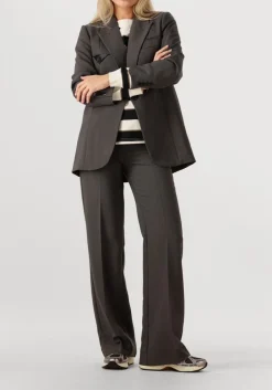 HAUTE L'AMITIÉ donkergrijze haute l'amitié flared broek emerald tall pant donkergrijs Outlet