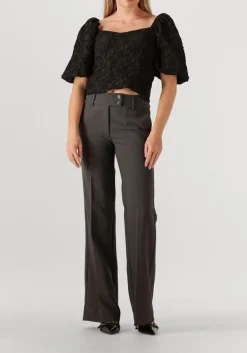 HAUTE L'AMITIÉ donkergrijze haute l'amitié flared broek emerald tall pant donkergrijs Outlet