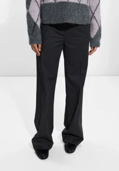 HERSKIND donkergrijze pantalon jack low waist pants donkergrijs