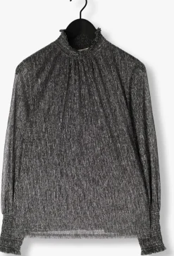 MOS MOSH donkergrijze top mmximena glam ls blouse donkergrijs