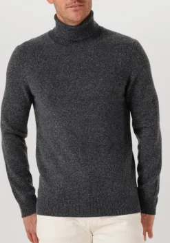 PROFUOMO donkergrijze trui pullover roll neck wool blend donkergrijs Discount