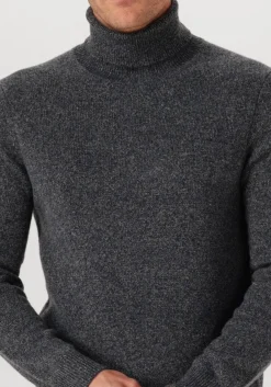 PROFUOMO donkergrijze trui pullover roll neck wool blend donkergrijs Discount