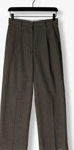 SECOND FEMALE donkergrijze pantalon hollanda trousers donkergrijs Clearance