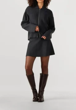 SECOND FEMALE donkergrijze minirok siv knit short skirt donkergrijs New