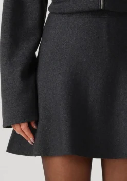 SECOND FEMALE donkergrijze minirok siv knit short skirt donkergrijs New