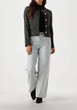 SECOND FEMALE donkergrijze blazer wake tailored jacket donkergrijs Clearance