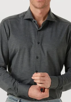 XACUS donkergrijze casual overhemd active 91617 520ml donkergrijs