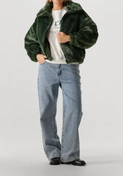 ALIX THE LABEL e faux fur jas faux fur coat donkergroen Sale