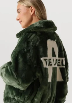 ALIX THE LABEL e faux fur jas faux fur coat donkergroen Sale