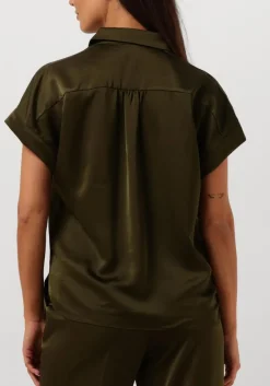 DANTE6 e top zijden top donkergroen