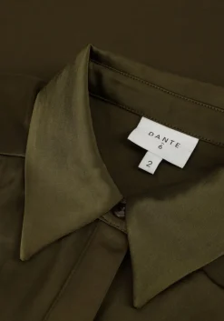 DANTE6 e top zijden top donkergroen