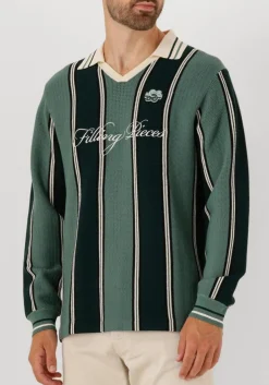 FILLING PIECES e polo knit football jersey donkergroen Outlet