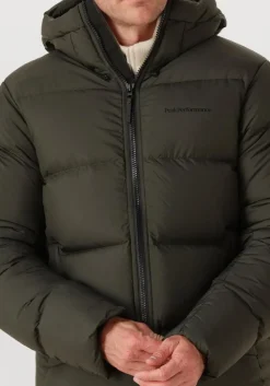 PEAK PERFORMANCE e gewatteerde jas m rivel down jacket donkergroen Best