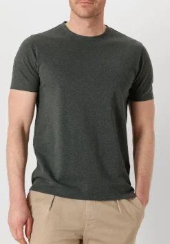 PROFUOMO e t-shirt t-shirt crew neck ss donkergroen Outlet