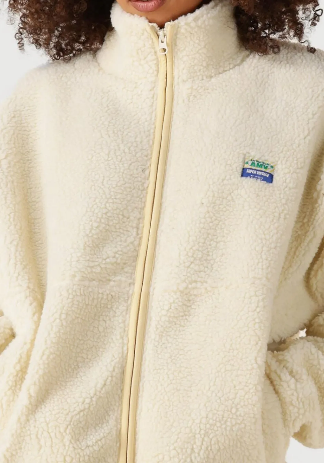AMERICAN VINTAGE faux fur jas hoktown woman ecru Hot