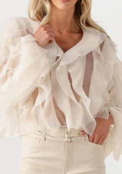 DANTE6 blouses phora tulle ruffled top ecru Best
