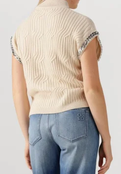 DANTE6 trui meloe sleeveless chain sweater ecru New