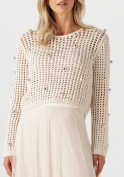 DANTE6 trui valon beaded sweater ecru Hot